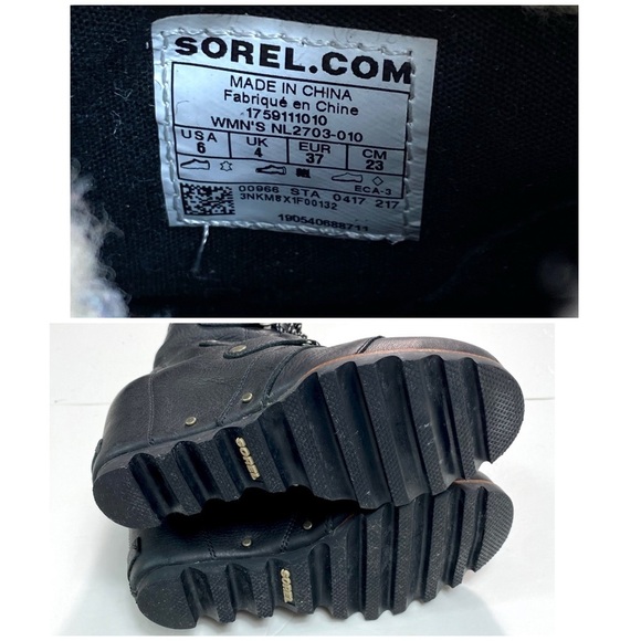Sorel Joan Of Arctic Wedge Mid Shearling Boot in Black Size 6 NL2703-010 - Picture 11 of 14